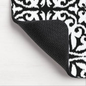 Ikat damask patroon - Zwart en Wit Muismat (Hoek)