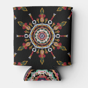 Ikat Damask Rode Groene  Blikjeskoeler