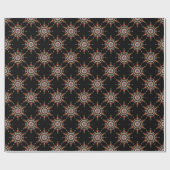 Ikat Damask Rode Groene Cadeaupapier (Vlak)