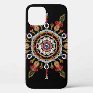 Ikat Damask Rode Groene Case-Mate iPhone Case