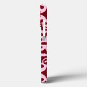 Ikat-damaspatroon - Bourgogne en roze Case-Mate iPhone Case (Achterkant / Links)