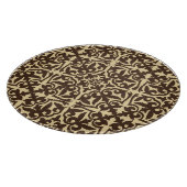 Ikat-damaspatroon - Chocolate Brown en Tan Snijplank (Hoek)