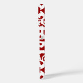 Ikat-damaspatroon - Donkerrood en wit Case-Mate iPhone Case (Achterkant / Links)