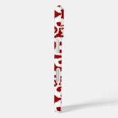 Ikat-damaspatroon - Donkerrood en wit Case-Mate iPhone Case (Achterkant / Rechts)