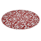 Ikat-damaspatroon - Donkerrood en wit Snijplank (Hoek)