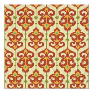 Ikat-damaspatroon Perfect Poster