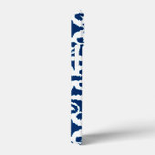 Ikat damast patroon - Kobaltblauw en Wit Case-Mate iPhone Case (Achterkant / Rechts)