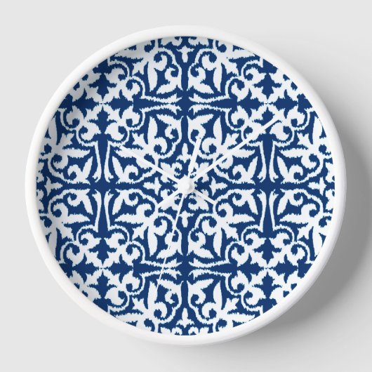 Ikat damtpatroon - Kobalt Blue en White (Voorkant)
