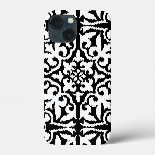 Ikat-damtpatroon - zwart en wit Case-Mate iPhone case (Achterkant)