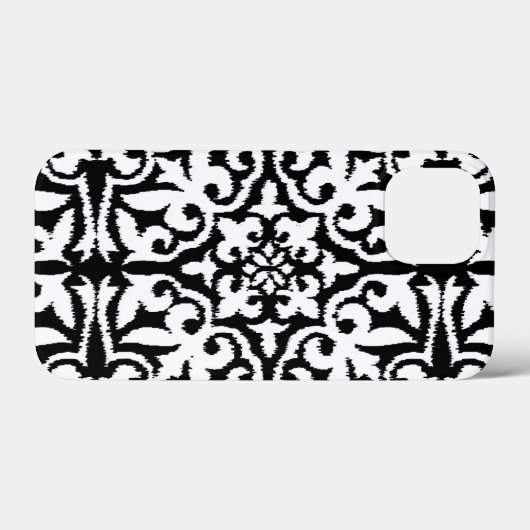 Ikat-damtpatroon - zwart en wit Case-Mate iPhone case (Achterkant (horizontaal))