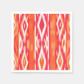 Ikat Design papieren servetten Sinaasappel en roze (Voorkant)