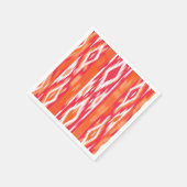 Ikat Design papieren servetten Sinaasappel en roze (Hoek)
