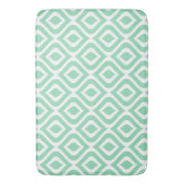 Ikat Diamond patroon in Mint Green Badmat (Voorkant Verticaal)