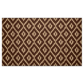 Ikat Diamond Pattern - Chocolate brown en beige Stof (Fat Quarter)