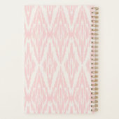 Ikat Diamond Pattern in pastelroze monogram Planner (Achterkant)