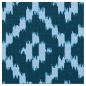 Ikat Diamond Pattern - Indigo en bleek ijsblauw Stof (Close Up)