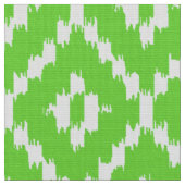 Ikat Diamond Pattern - Leeggroen en wit Stof (Close Up)