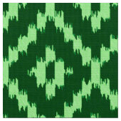 Ikat Diamond Pattern — Pine green and Munt green Stof (Close Up)