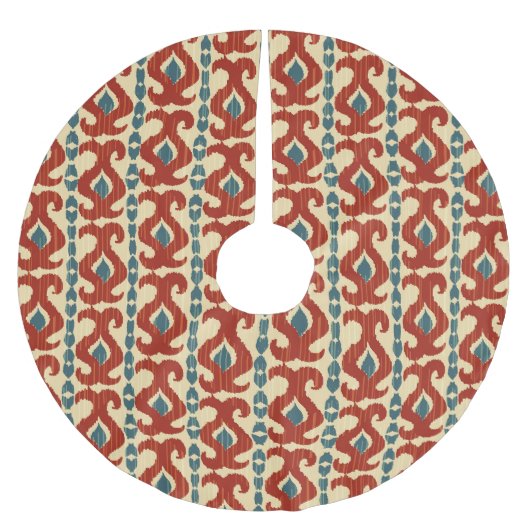 Ikat Elegance: naadloos patroonontwerp. Kerstboom Rok (Voorkant)