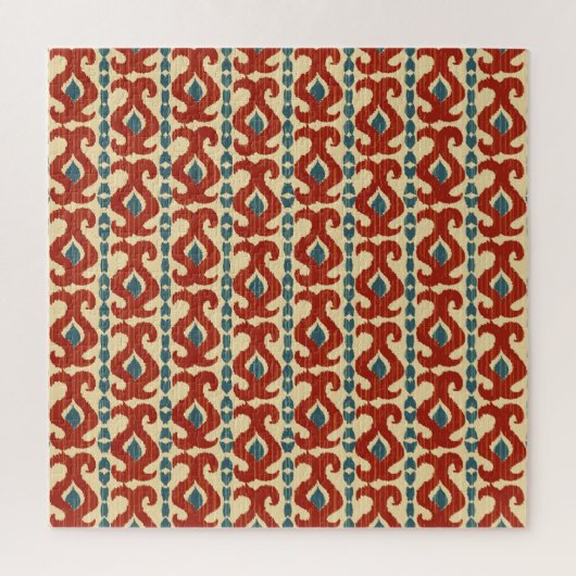 Ikat Elegance: naadloos patroonontwerp. Legpuzzel (Verticaal)