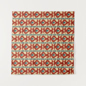 Ikat Elegance: naadloos patroonontwerp. Wandkleed (Voorkant (horizontaal))
