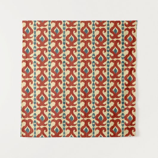 Ikat Elegance: naadloos patroonontwerp. Wandkleed (Voorkant)