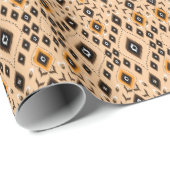 Ikat Etnisch Geometrisch Folklore Patroon Cadeaupapier (Rol Hoek)