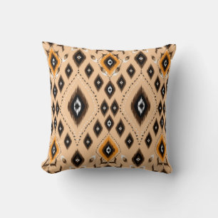 Ikat Etnisch Geometrisch Folklore Patroon Kussen