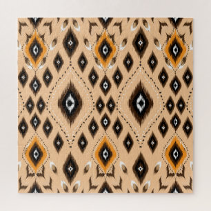 Ikat Etnisch Geometrisch Folklore Patroon Legpuzzel