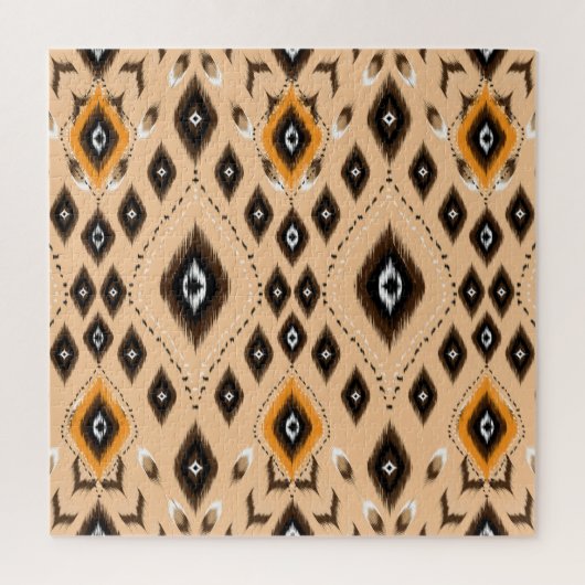 Ikat Etnisch Geometrisch Folklore Patroon Legpuzzel (Verticaal)