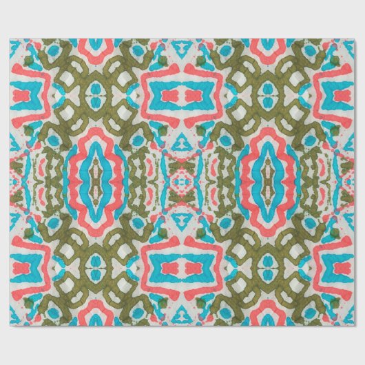 Ikat Etnische Abstracte Patroon. Shaman Pattern. P Cadeaupapier (Vlak)