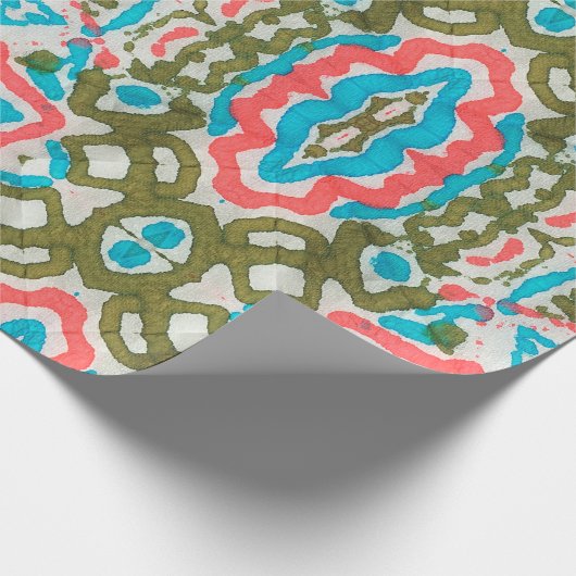 Ikat Etnische Abstracte Patroon. Shaman Pattern. P Cadeaupapier (Hoek)