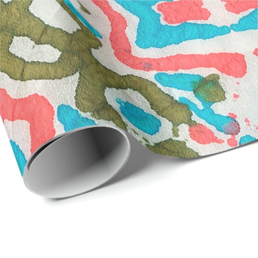 Ikat Etnische Abstracte Patroon. Shaman Pattern. P Cadeaupapier (Rol Hoek)