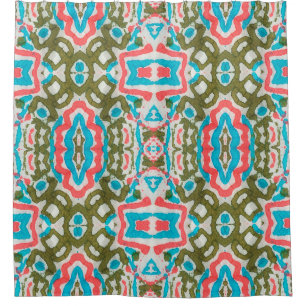 Ikat Etnische Abstracte Patroon. Shaman Pattern. P Douchegordijn
