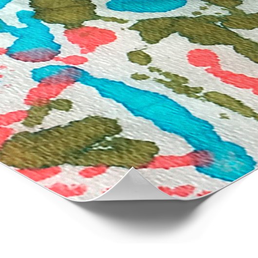 Ikat Etnische Abstracte Patroon. Shaman Pattern. P Poster (Hoek)