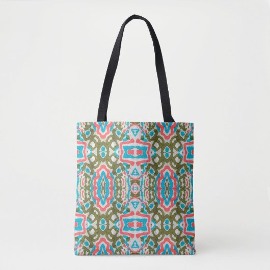 Ikat Etnische Abstracte Patroon. Shaman Pattern. P Tote Bag (Voorkant)