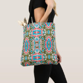 Ikat Etnische Abstracte Patroon. Shaman Pattern. P Tote Bag (Dichtbij)