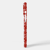 Ikat Floral Damask - Donkerrood en wit Case-Mate iPhone Case (Achterkant / Links)