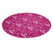 Ikat Floral Damask - Fuchsia and Bleek roze Snijplank (Hoek)