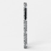 Ikat Floral Damask - Grijs / Grijs en Wit Case-Mate iPhone Case (Achterkant/links)