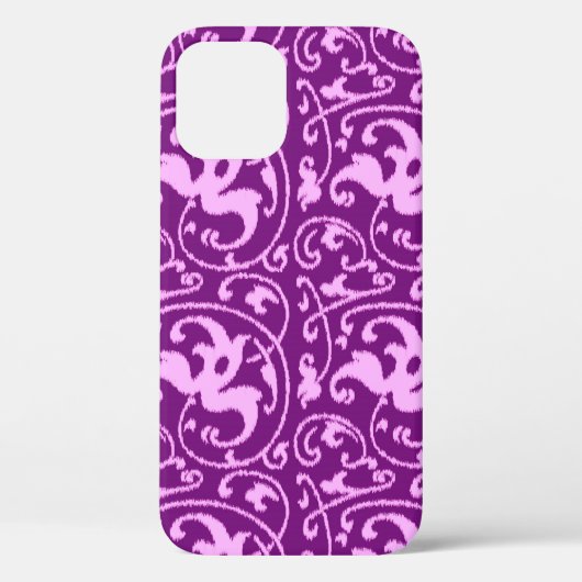 Ikat Floral Damask - Orchid en Paars Case-Mate iPhone Case (Achterkant)
