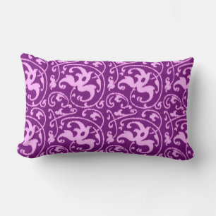 Ikat Floral Damask - Orchid en Paars Kussen