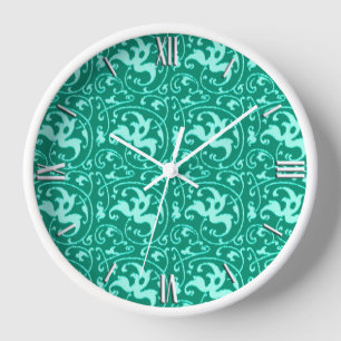 Ikat Floral Damask - Turquoise en Aqua
