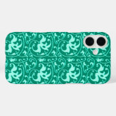 Ikat Floral Damask - Turquoise en Aqua Case-Mate iPhone Case (Achterkant (horizontaal))