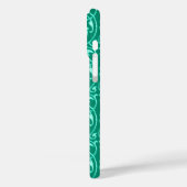 Ikat Floral Damask - Turquoise en Aqua Case-Mate iPhone Case (Achterkant / Links)