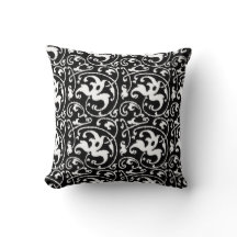Ikat Floral Damask - zwart en wit