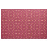 Ikat Floral Fabric Red en Gold Pattern Stof (Fat Quarter)