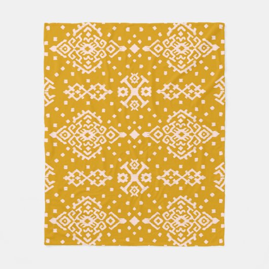 Ikat folklore ornament - etnische textuur. fleece deken (Voorkant)