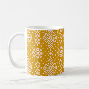 Ikat folklore ornament - etnische textuur. koffiemok