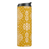 Ikat folklore ornament - etnische textuur. thermosbeker (Gedraaid links)